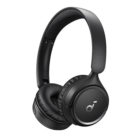 soundcore by Anker H30i Wireless On-Ear Headphones, Foldable Design, Pure Bass, 70H Playtime, Bluetooth 5.3, Lightweight and Comfortable, App Connectivity, Multipoint Connection (Black)