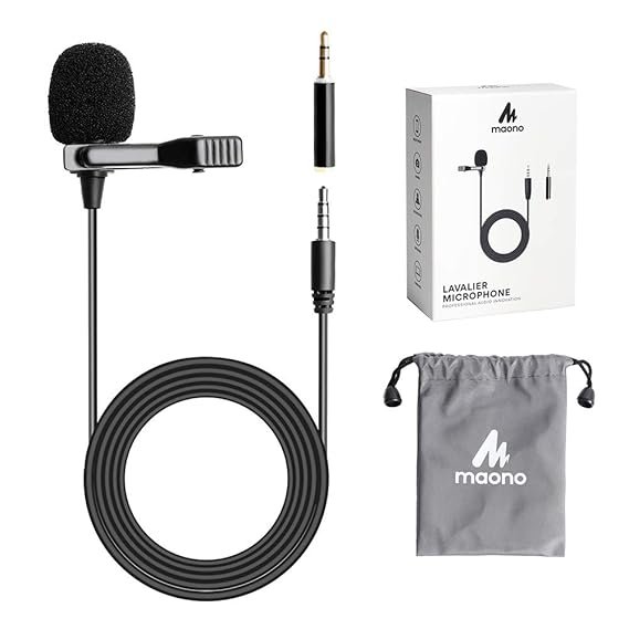 Maono AU-400 Lavalier Microphone (Black)
