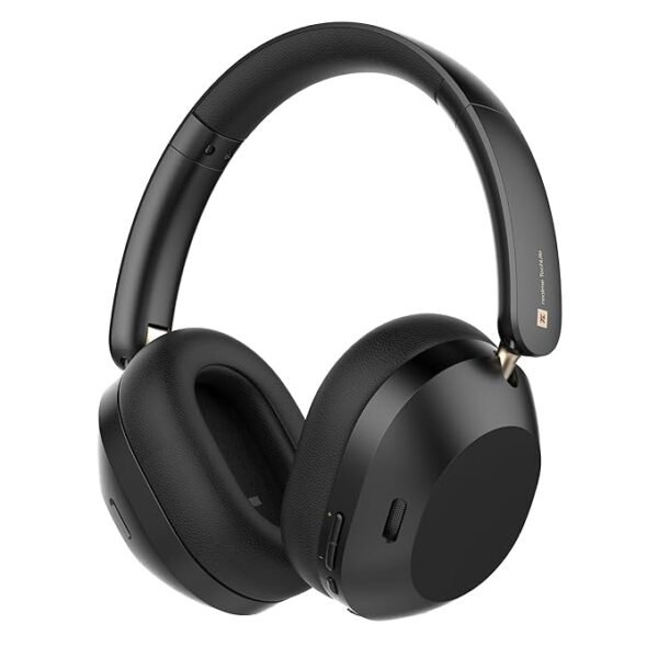 realme TechLife Studio H1 Over The Ear Over Ear Wireless Headphone with 70Hours Playtime 360° Spatial Audio, 40mm Drivers, 80ms Superlow Latency, 43 dB Adaptive ANC-Black