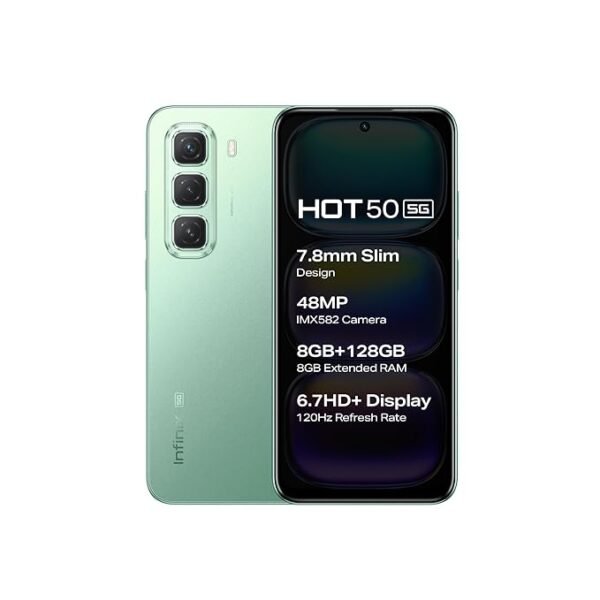 Infinix Hot 50 5G, Sage Green (8GB, 128GB)